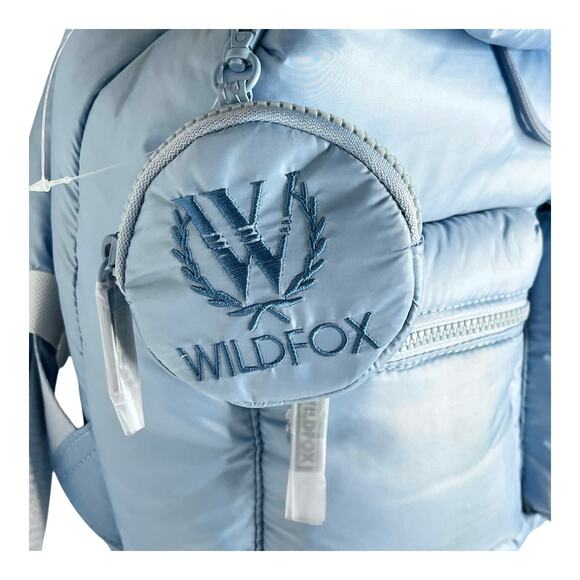 NEW Wildfox Parachute BACKPACK & COIN PURSE Blue Puffy Nylon HANDBAG Lightweight main image 9